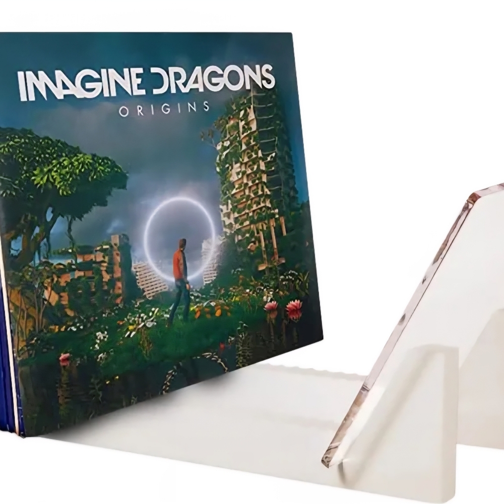 A Set Of Vinyl Record Storage Holders Organizer Finish: White